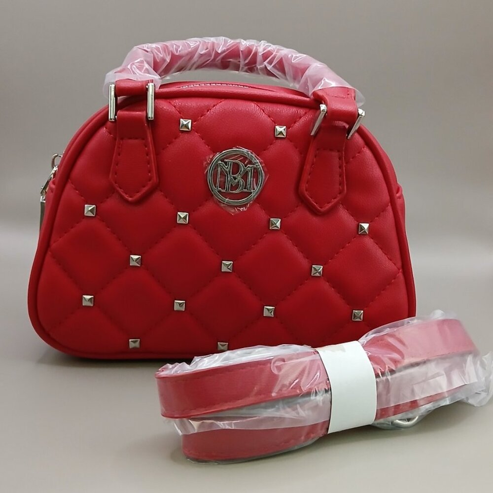 Badgley Mischka Dome Studded & Quilted Handbag
